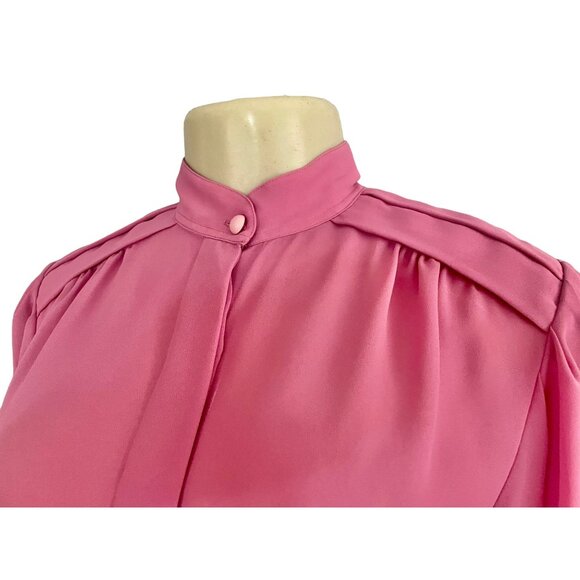 Vintage Blouse by Josephine in Mauve Pink size M L retro 1980s women long sleeve - Picture 5 of 9